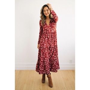 Free people boho peasant maxi dress